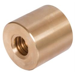 Round Trapezoidal Nut, double thread, rigth hand, red brass