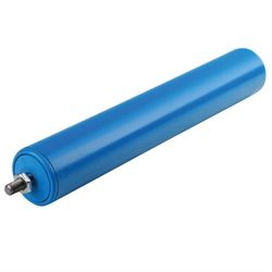 Plastic Cylinder Conveyor Rollers, blue, with external Thread