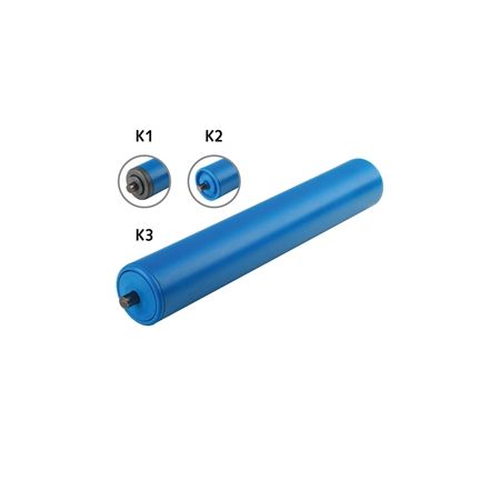 Madler - Conveyor roller K1 plastic blue Ø=30mm RL=300mm EL=305mm AL=325mm spring axle - 65651303
