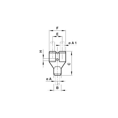 Madler - Y-push-in connector tube outer diameter 6mm, tube outer diameter 6mm - 86300600