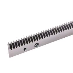 Precision Gear Racks, Steel, Hardened and Ground, Helical Tooth, Module 2
