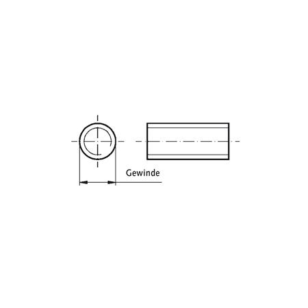 Madler - Trapezoidal-threaded spindle DIN 103 Tr.30 x 6 x 3000mm long single-start right material 1.4305 rolled - 64099330