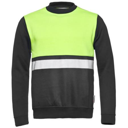 Santino Helsinki sweater fluo geel-antraciet. Maat:  S |  2.56.366.03