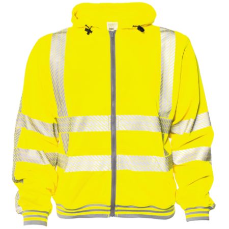 M-Wear 6230 hooded sweater RWS fluo geel. Maat:  L |  2.76.230.05