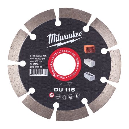 Milwaukee  Diamantdoorslijpschijven DU | DU 115 mm - 1 pc | 4932399521