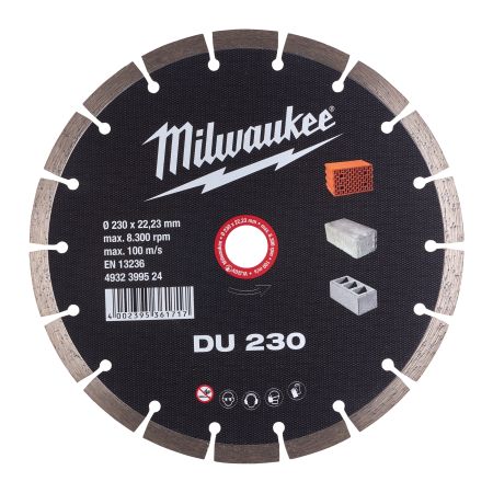 Milwaukee  Diamantdoorslijpschijven DU | DU 230 mm - 1 pc | 4932399524