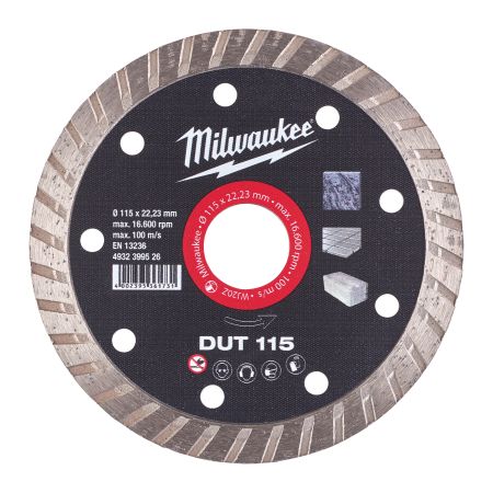 Milwaukee  Diamantdoorslijpschijven DUT | DUT 115 mm - 1 pc | 4932399526