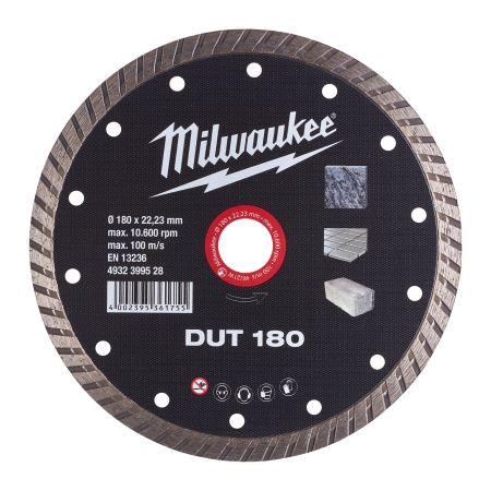 Milwaukee  Diamantdoorslijpschijven DUT | DUT 180 mm - 1 pc | 4932399528