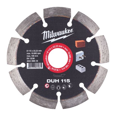 Milwaukee  Diamantdoorslijpschijven DUH | DUH 115 mm - 1 pc | 4932399539