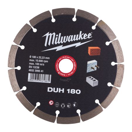Milwaukee  Diamantdoorslijpschijven DUH | DUH 180 mm - 1 pc | 4932399541