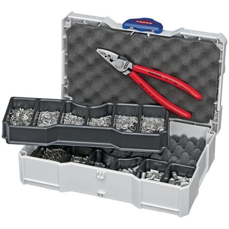 Assortiment adereindhulzen 1401 delig 0,75-25,00 mm² krimptang in systainer KNIPEX | IP.4000810384
