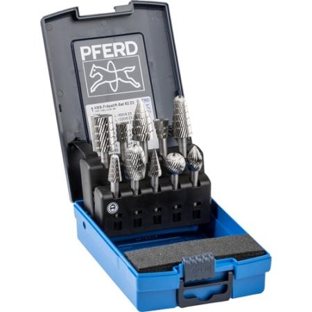Stiftfrees-set 82 schacht-d. 6 mm 10-delig HSS vertanding 3 breukvaste kunststofbox PFERD | IP.4142033100