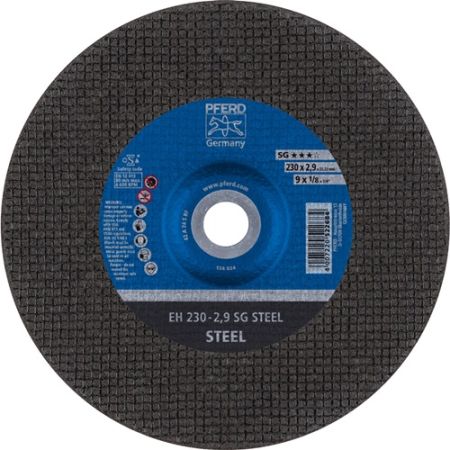 Doorslijpschijf SG steel D230x2,9 mm gebogen staal gat d. 22,23 mm PFERD | IP.4000843075