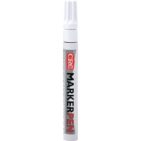 Permanentmarker MARKERPEN wit streepbreedte 1-4,5 mm spitse punt watervast CRC | IP.4000354198