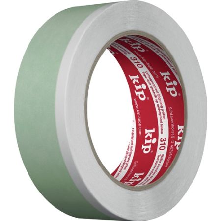 Textielversterkte tape Duoband 310 lengte 25 m breedte 35 mm groen/wit rol KIP | IP.4000353116