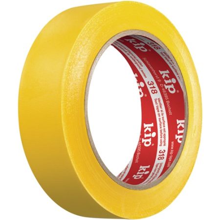 PVC-beschermband 318 geel lengte 33 m breedte 50 mm wiel KIP | IP.4000353136