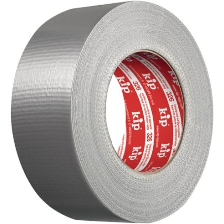 Textielversterkte tape 326 zilver lengte 50 m breedte 72 mm rol KIP | IP.4000353147