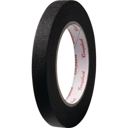 Textielversterkte tape 800 zwart lengte 25 m breedte 19 mm wiel COROPLAST | IP.4000353228