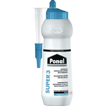 Houtlijm watervast / super 3 420 g EN 204: D3 fles PONAL | IP.4000353771
