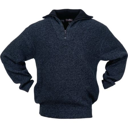 Pullover maat XL zwart/blauw-gemêleerd 100 % polyacryl SCHEIBLER | IP.4000377552