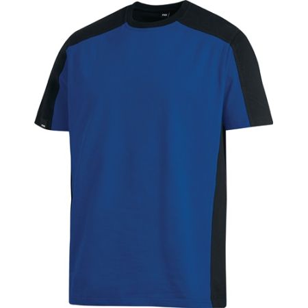 T-shirt MARC maat L royal/zwart 100 % ringgesponnen katoen FHB | IP.4000379031