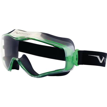 Volzichtbril 6x3 EN 166, EN 170 frame groenmetallic/groen, ring helder polycarbonaat UNIVET | IP.4000370007