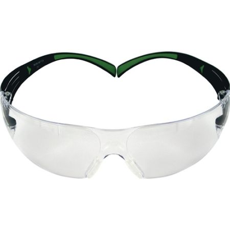 Veiligheidsbril SecureFit-SF400 EN 166, EN 170 beugel zwart groen, ring helder polycarbonaat 3M | IP.4000370062