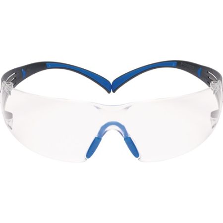 Veiligheidsbril SecureFit-SF400 EN 166-1FT beugel grijsblauw, ring helder polycarbonaat 3M | IP.4000370090