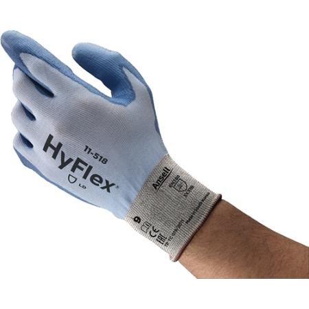 Snijbestendige handschoen HyFlex® 11-518 maat 10 blauw EN 388 PSA-categorie II Spandex/nylon/Dyneema 12 paar ANSELL | IP.4000371087