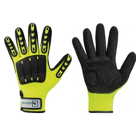 Handschoen RESISTANT maat 11 helder oplichten geel/zwart EN 388 PSA-categorie II kunstvezel ELYSEE | IP.4000371184