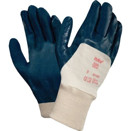 Handschoen ActivArmr Hylite 47-400 maat 9 wit/blauw Gebreide voering met 3/4 nitril EN 388 PSA-categorie II ANSELL | IP.4000371366