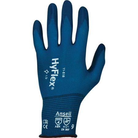 Handschoen HyFlex® 11-818 maat 10 donkerblauw EN 388 PSA-categorie II nylon-Spandex m.nitrilschuim ANSELL | IP.4000371626