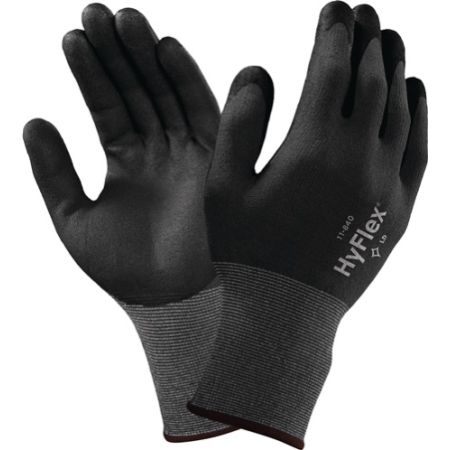 Handschoen HyFlex® 11-840 maat 8 zwart/grijs EN 388 PSA-categorie II nylon-Spandex m.nitrilschuim ANSELL | IP.4000371654