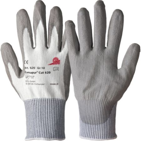 Snijbestendige handschoen Camapur Cut 620 maat 7 wit/grijs EN 388 PSA-categorie II HPPE-vezel met polyurethaan 10 paar HONEYWELL | IP.4000371743