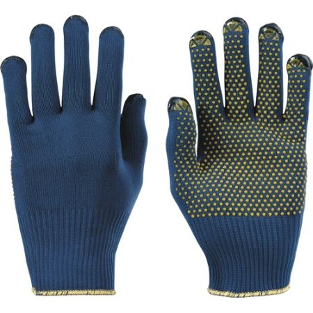 Handschoen PolyTRIX BN 914 maat 7 blauw/geel polyamide EN 388 PSA-categorie II 10 paar HONEYWELL | IP.4000371923