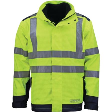 Weer-, vlam-/veiligheidsjack maat XL geel/blauw 98 % polyester / 2 % carbon ASATEX | IP.4000380292