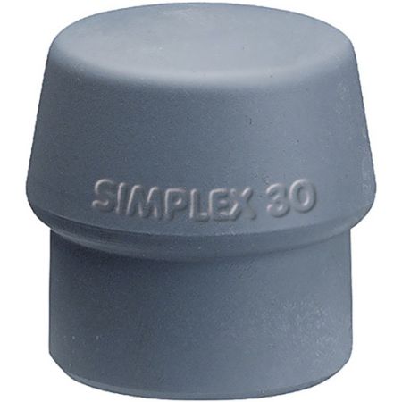 Kunststofhamerkop SIMPLEX hoofd-d. 40 mm TPE-mid grijs middelhard  HALDER | IP.4000760052
