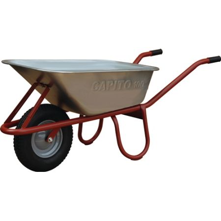 Diepe kruiwagen ALLCAR 100 l wiel met luchtband stalen velg met kunststof glijlager CAPITO | IP.4000818165