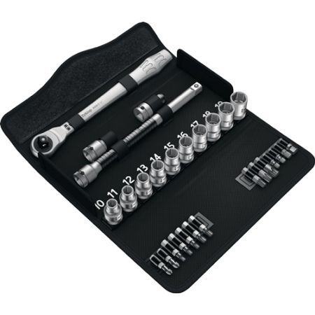 Dopsleutelset Zyklop Metal 28-delig 1/2 inch sleutelwijdtes 10-19 mm aantal tanden 72 6-Kant WERA | IP.4000821764