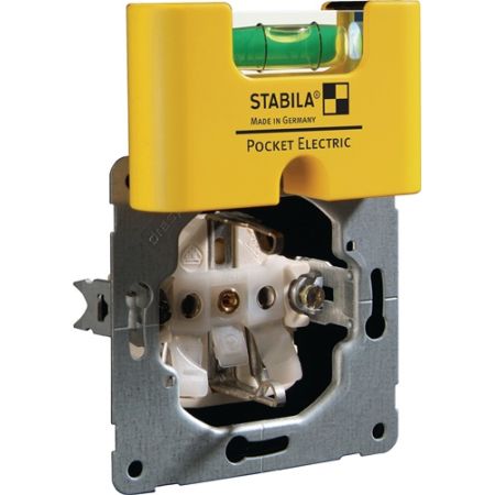 Waterpas pocket Electric 7 cm kunststof geel ± 1 mm/m met magneet STABILA | IP.4000857946