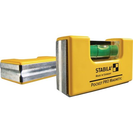 Waterpas Pocket PRO Magnetic 7 cm aluminium geel ± 1 mm/m met magneet STABILA | IP.4000857941
