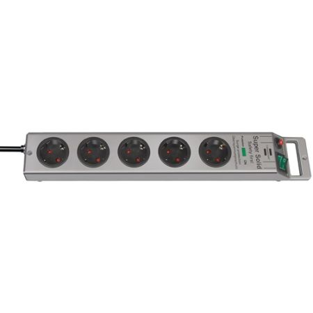 Stekkerblok Super Solid 16 A 250 V stopcontacten 5 2,5 m H05VV-F 3 x 1,5 mm² BRENNENSTUHL | IP.4000873542