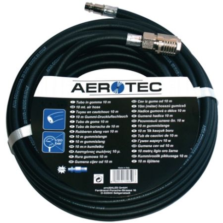 Persluchtslang rubber binnen-d. 9 mm lengte 20 m koppeling DN 7,2 AEROTEC | IP.4000898819