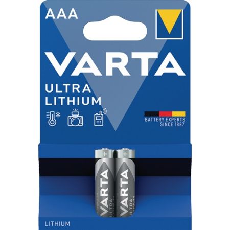 Batterij ULTRA lithium 1,5 V AAA micro 1100 mAh FR10G445 6103 2 stuks / blister VARTA | IP.4000901770