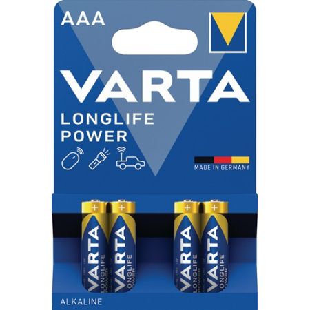 Batterij longlife power 1,5 V AAA-AM4-micro 1240 mAh LR03 4903 4 stuks/blister VARTA | IP.4000901810