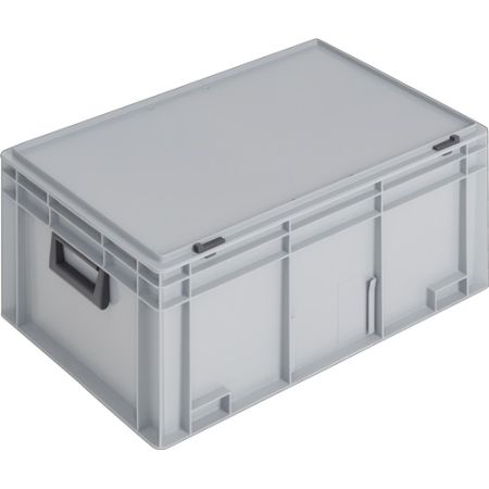 Kunststof koffer L600xB400xH293 mm PP 2 grepen schuifsluiting grijs 55 l  LOCKWEILER | IP.9000447885