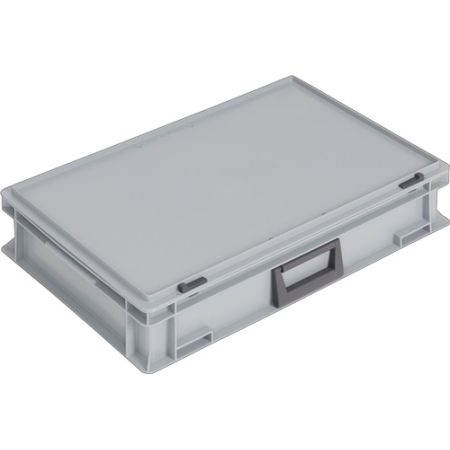 Kunststof koffer L600xB400xH133 mm PP 1 greep schuifsluiting grijs 24 l  LOCKWEILER | IP.9000447882