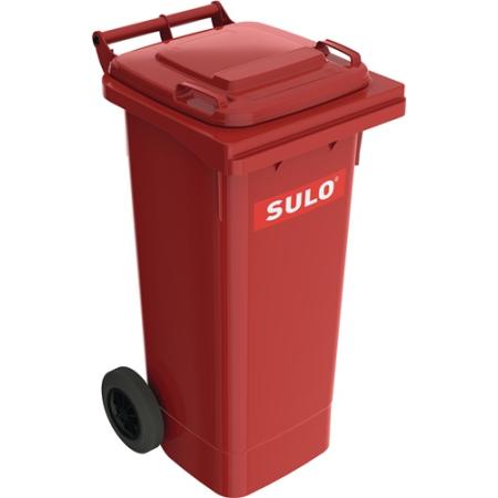 Vuilcontainer 80 l HDPe rood verrijdbaar, volgens EN 840  SULO | IP.9000466096