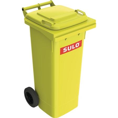 Vuilcontainer 80 l HDPe geel verrijdbaar, volgens EN 840  SULO | IP.9000466097