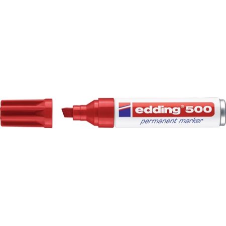 Permanentmarker 500 rood streepbreedte 2-7 mm spitse punt  EDDING | IP.9000487904